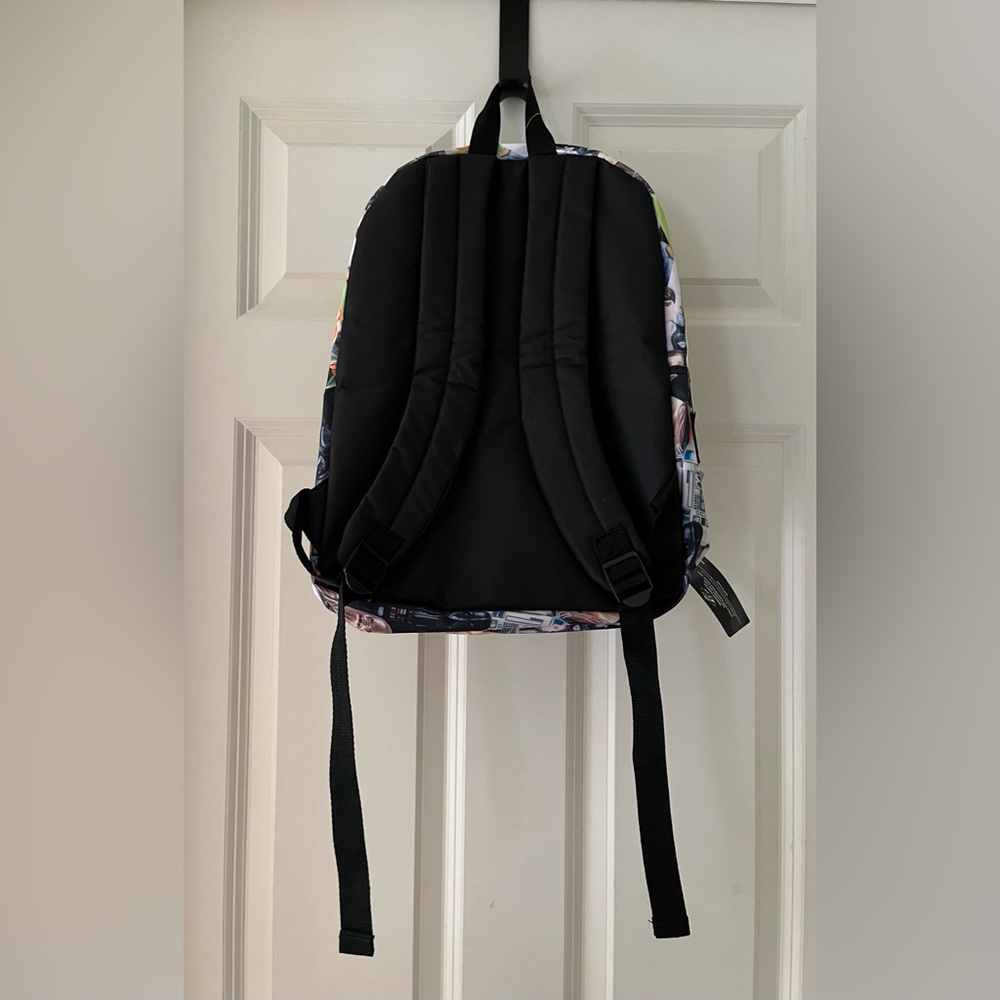NWT Disney Star Wars characters school backpack-rare white R2D2 C-3PO Hans Solo - Picture 3 of 8